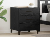 Bedside Cabinet Black Oak 40 x 40.5 x 66 cm Engineered Wood 880624