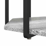 Side Table Set with Shelf 2 pcs Grey 869717