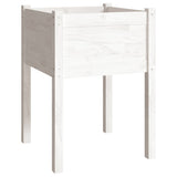 Garden Planters 2 pcs White 50x50x70 cm Solid Pinewood 810802