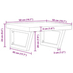 ZNTS Basin Shelf Wall Mounted Steel and Solid Wood Beech 3302423