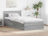 Bed Frame Grey Sonoma 75 x 190 cm Engineered Wood 3408632