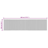 Rug Rectangular Grey 100x400 cm Bamboo 376820