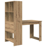 Desk with Shelf Artisan Oak 122 x 67 x 145 cm Engineered Wood 3337264