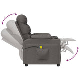 Massage Chair Dark Grey Fabric 348083