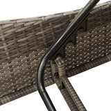 Sun Lounger with Cushion Grey 60x205x73 cm Poly Rattan 368284