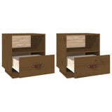 Bedside Cabinets 2 pcs Honey Brown 40x34x45 cm Solid Wood Pine 818302