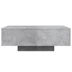 ZNTS Coffee Table with LED Lights Concrete Grey 85x55x31 cm 836612