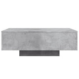 ZNTS Coffee Table with LED Lights Concrete Grey 85x55x31 cm 836612