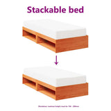 Day Bed without Mattress Wax Brown 80x200 cm Solid Wood Pine 859246