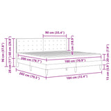 Bed Frame with Mattress Dark Grey Fabric 3415266