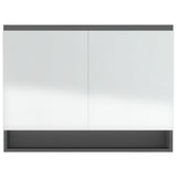 Bathroom Mirror Cabinet 80x15x60 cm MDF Grey 331534