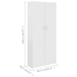 Book Cabinet White 82.5x30.5x185.5 cm Engineered Wood 802732