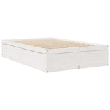 Bed Frame without Mattress White 120x200 cm Solid Wood Pine 3282379