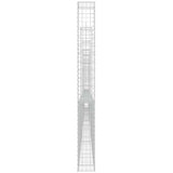 U-shape Gabion Basket with 7 Posts Iron 740x20x200 cm 151294