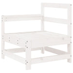 ZNTS 5 Piece Garden Sofa Set White Solid Wood Pine 3250853