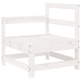ZNTS 5 Piece Garden Sofa Set White Solid Wood Pine 3250853
