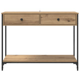 Console Table Artisan Oak 100 x 34.5 x 75 cm Engineered Wood 882242