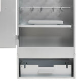 BBQ Oven Smoker with Table Galvanised Steel 3187615