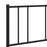 Metal Bed Frame without Mattress with Footboard Black 140x200cm 352499
