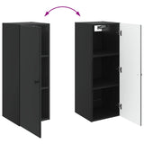 Wall-Mounted Cabinet Black 33 x 34.5 x 90 cm Engineered Wood 899096