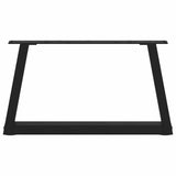 ZNTS Dining Table Legs V-Shape 2 pcs Black 60x cm Steel 4012532