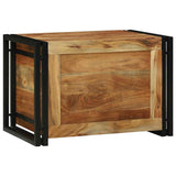 Storage Box Brown and Black 60 x 40 x 41 cm Solid Acacia Wood 4016753