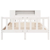 Bookcase Bed without Mattress White 160x200 cm Solid Wood Pine 3322091