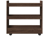 Narrow Storage Trolley 3 Tier Brown Oak Engineered Wood 855256