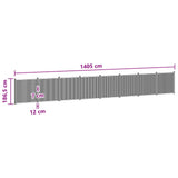 Fence Panel 8 pcs WPC and Aluminium Black 3429490