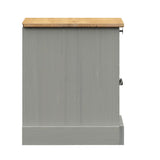 Bedside Cabinet VIGO Grey 42x35x42 cm Solid Wood Pine 353159