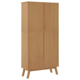 Bookcase 4-Tier OLDEN Brown Solid Wood Pine 358612