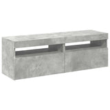 TV Cabinets with LED Lights 2 pcs Concrete Grey 60x35x40 cm 804418