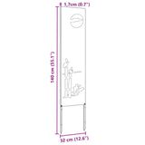 Garden Privacy Screen Silver 32 x 140 cm Stainless steel 876249