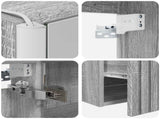 Bathroom Cabinet Set 4 pcs Grey Sonoma Engineered Wood 3406628