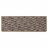 ZNTS Stair Mats Self-adhesive Sisal-Look 30 pcs 65x21x4 cm Dark Beige 3365890