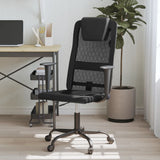 Office Chair Black Mesh Fabric and Faux Leather 353019