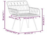 5 Piece Garden Dining Set Poly Rattan 3157848