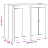 Outdoor Kitchen Cabinet MEPPEL White 106 x 55 x 92 cm 3443792