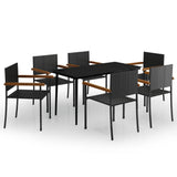 Garden Dining Set Black 3099422