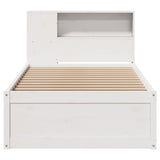 Bed Frame without Mattress White 100x200 cm Solid Wood Pine 3323432