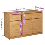 Sideboard SAUDA Oak 114x43x75.5 cm Solid Wood Pine 377601