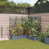 Garden Planter 5 pcs LiGht Grey 120 x 120 x 126 cm PP 42002901