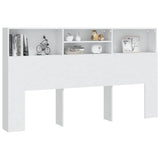 Headboard Cabinet White 180x19x103.5 cm 811880