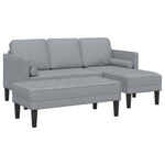 Sofa Set 2 pcs Light Grey 173 x 131 x 67 cm Fabric 3329252