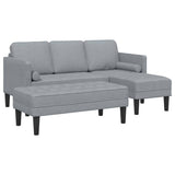 Sofa Set 2 pcs Light Grey 173 x 131 x 67 cm Fabric 3329252