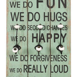 Wall-mounted Coat Rack with 6 Hooks 120x40 cm HAPPY LOVE 245855