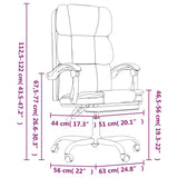 Reclining Office Chair Black Faux Leather 349799