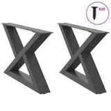 Coffee Table Legs 2 pcs Anthracite 60x cm Steel 4012690