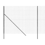 Wire Mesh Fence Anthracite 2x25 m Galvanised Steel 154238