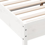 Bed Frame without Mattress White 180x200 cm Super King Solid Wood Pine 3216361